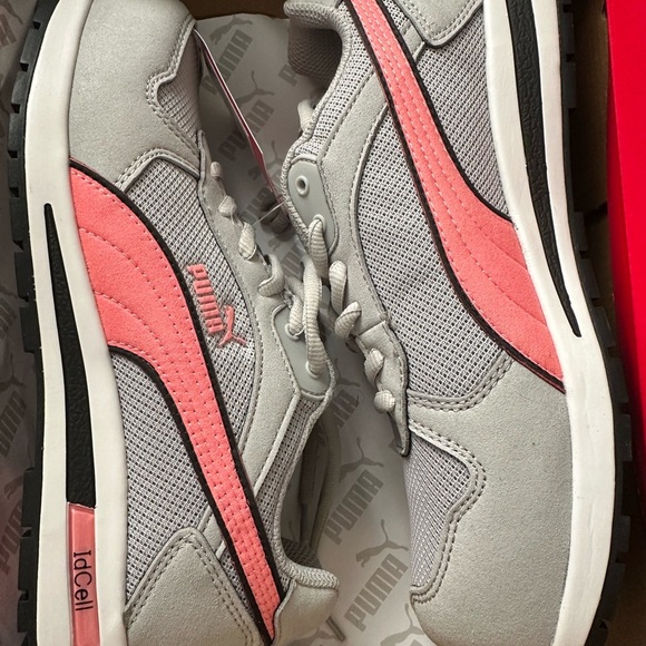 PUMA Women's Gray and Pink Athletic Shoes - Picture 1 of 4
